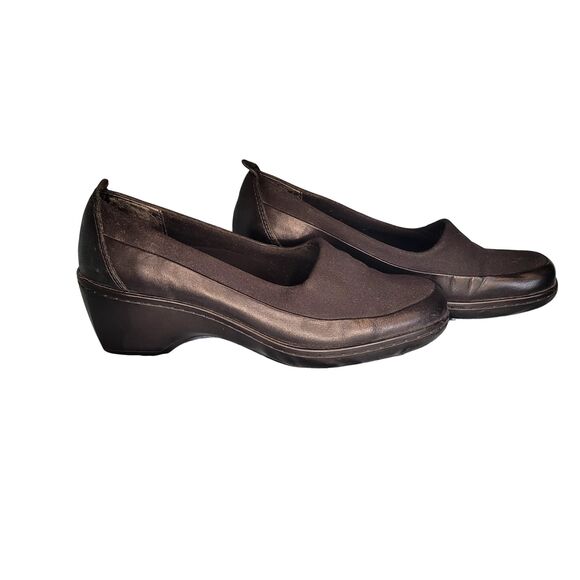 Easy Spirit ES Kenway Black 7.5M Women's Leather Shoes Flats Heels Slip On Woman - Picture 4 of 9